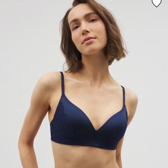Soma Other - Soma Nightfall Navy Wireless Lace Push Up Bra